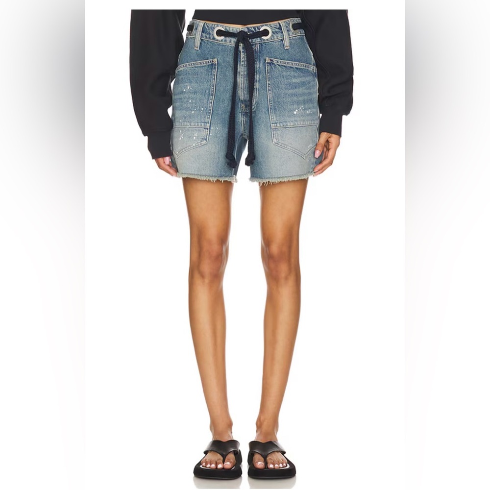 We the free X Free People Moxie Short in Timeless Blue Size 24 NWT